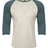 Next Level Unisex CVC Three - Quarter Sleeve Raglan T-Shirt - Next Level 6251 Indigo/ Silk S Short Sleeve T-Shirts