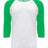 Next Level Unisex CVC Three - Quarter Sleeve Raglan T-Shirt - Next Level 6251 Kelly Green Sleeves/ White Body XS Short Sleeve T-Shirts