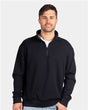 Next Level Unisex Fleece Quarter - Zip Pullover - Next Level 9643 Black XS