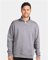 Next Level Unisex Fleece Quarter - Zip Pullover - Next Level 9643 Heather Grey XS