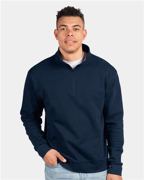 Next Level Unisex Fleece Quarter - Zip Pullover - Next Level 9643 Midnight Navy XS