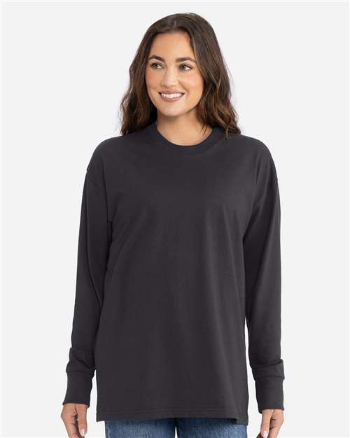 Next Level Unisex Heavyweight Long Sleeve T-Shirt - Next Level 7211 Graphite Black XS Long Sleeve T-Shirts