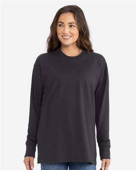 Next Level Unisex Heavyweight Long Sleeve T-Shirt - Next Level 7211 Graphite Black XS Long Sleeve T-Shirts