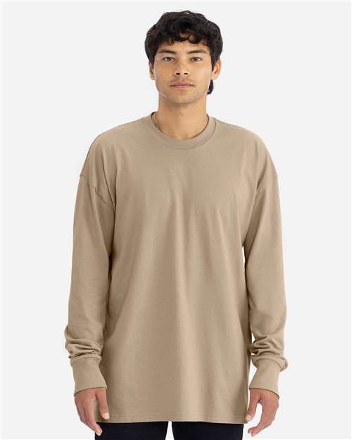 Next Level Unisex Heavyweight Long Sleeve T-Shirt - Next Level 7211 Tan XS Long Sleeve T-Shirts