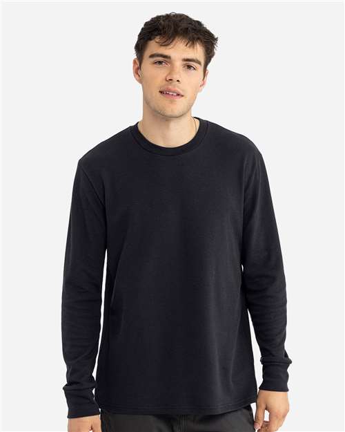 Next Level Unisex Ideal Thermal Long Sleeve T-Shirt - Next Level 8211 Black XS Long Sleeve T-Shirts