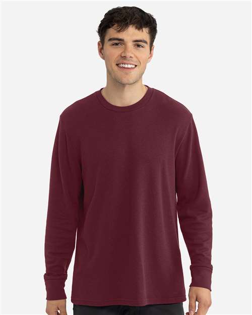Next Level Unisex Ideal Thermal Long Sleeve T-Shirt - Next Level 8211 Maroon XS Long Sleeve T-Shirts