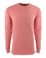 Next Level Unisex Inspired Dye Long Sleeve Pocket T-Shirt - Next Level 7451 Guava XS Short Sleeve T-Shirts