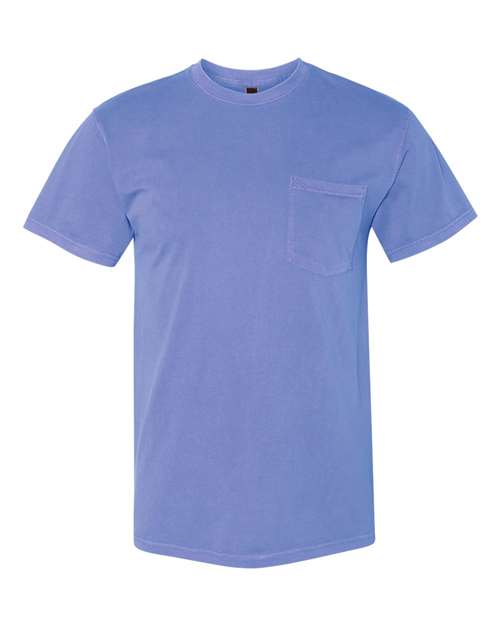 Next Level Unisex Inspired Dye Pocket T-Shirt - Next Level 7415 Peri Blue XS Short Sleeve T-Shirts