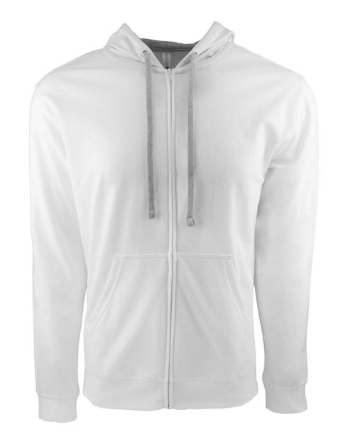 Next Level Unisex Laguna Full - Zip Hoodie Sweatshirt - Next Level 9601 Heather Grey/ Heather Grey 3XL Zip Hoodies