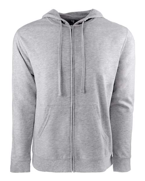 Next Level Unisex Laguna Full - Zip Hoodie Sweatshirt - Next Level 9601 Heather Grey/ Heather Grey 3XL Zip Hoodies