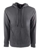 Next Level Unisex Laguna Full - Zip Hoodie Sweatshirt - Next Level 9601 Heavy Metal/ Heavy Metal XS Zip Hoodies