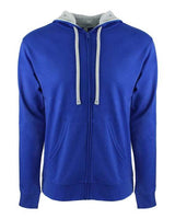 Next Level Unisex Laguna Full - Zip Hoodie Sweatshirt - Next Level 9601 Royal/ Heather Grey XS Zip Hoodies