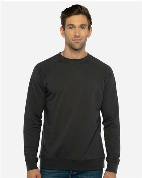 Next Level Unisex Laguna Raglan Crewneck Sweatshirt - Next Level 9000 Graphite Black XS Crewneck Sweatshirts