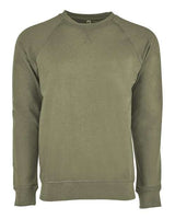Next Level Unisex Laguna Raglan Crewneck Sweatshirt - Next Level 9000 Military Green XS Crewneck Sweatshirts