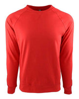 Next Level Unisex Laguna Raglan Crewneck Sweatshirt - Next Level 9000 Red XS Crewneck Sweatshirts