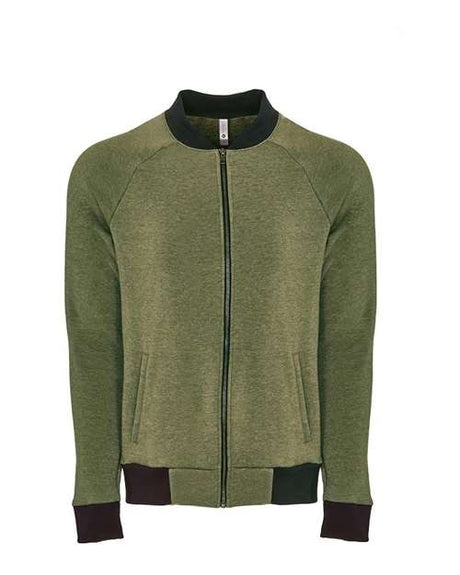 Next Level Unisex Malibu Bomber Jacket - Next Level 9700 Heather Military Green XS Jackets