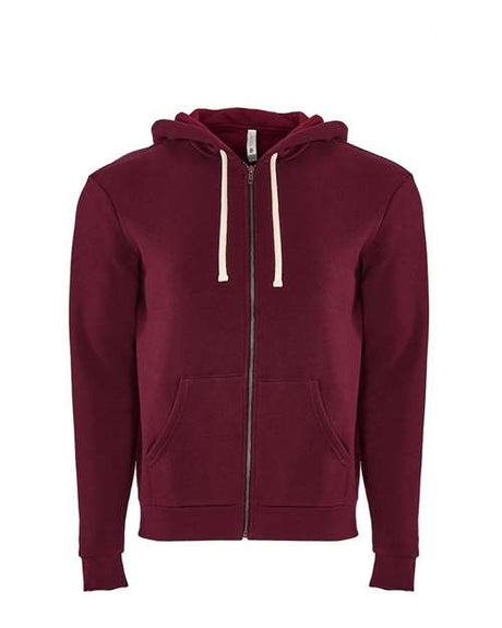 Next Level Unisex Santa Barbara Full - Zip Hoodie Sweatshirt - Next Level 9602 Cardinal XS Zip Hoodies