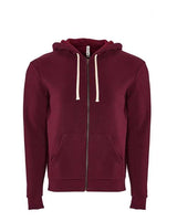 Next Level Unisex Santa Barbara Full - Zip Hoodie Sweatshirt - Next Level 9602 Maroon XS Zip Hoodies