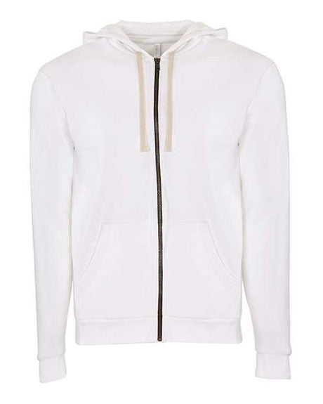 Next Level Unisex Santa Barbara Full - Zip Hoodie Sweatshirt - Next Level 9602 White XS Zip Hoodies