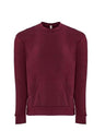 Next Level Unisex Santa Barbara Pocket Crewneck Sweatshirt - Next Level 9001 Cardinal XS Crewneck Sweatshirts