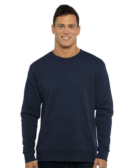 Next Level Unisex Santa Barbara Pocket Crewneck Sweatshirt - Next Level 9001 Midnight Navy XS Crewneck Sweatshirts