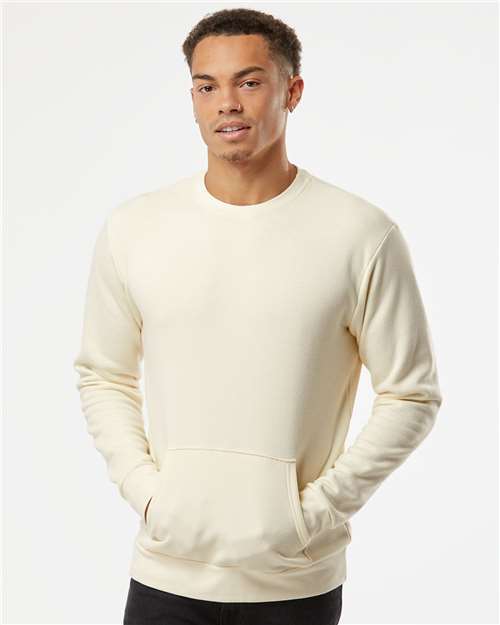 Next Level Unisex Santa Barbara Pocket Crewneck Sweatshirt - Next Level 9001 Natural XS Crewneck Sweatshirts
