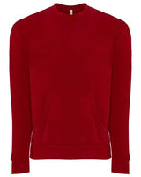 Next Level Unisex Santa Barbara Pocket Crewneck Sweatshirt - Next Level 9001 Red XS Crewneck Sweatshirts