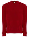 Next Level Unisex Santa Barbara Pocket Crewneck Sweatshirt - Next Level 9001 Red XS Crewneck Sweatshirts