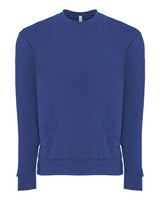 Next Level Unisex Santa Barbara Pocket Crewneck Sweatshirt - Next Level 9001 Royal XS Crewneck Sweatshirts