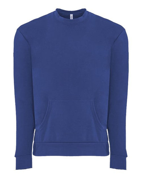 Next Level Unisex Santa Barbara Pocket Crewneck Sweatshirt - Next Level 9001 Royal XS Crewneck Sweatshirts