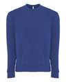 Next Level Unisex Santa Barbara Pocket Crewneck Sweatshirt - Next Level 9001 Royal XS Crewneck Sweatshirts