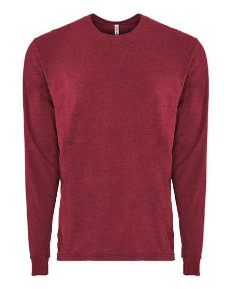 Next Level Unisex Sueded Long Sleeve T-Shirt - Next Level 6411 Cardinal XS Long Sleeve T-Shirts