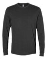 Next Level Unisex Sueded Long Sleeve T-Shirt - Next Level 6411 Heather Charcoal XS Long Sleeve T-Shirts