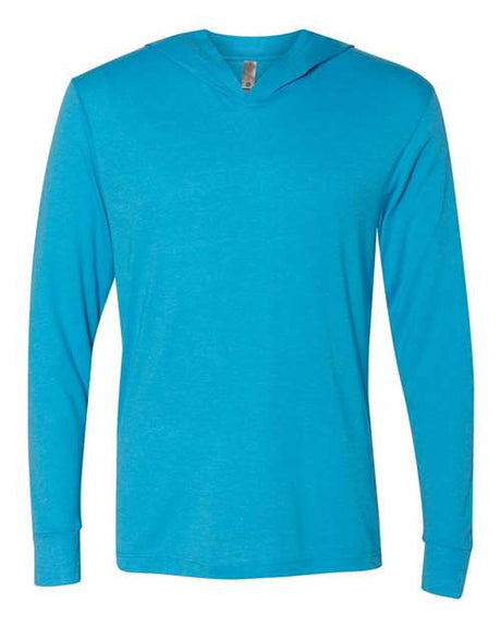 Next Level Unisex Triblend Hooded Long Sleeve Pullover T-Shirt - Next Level 6021 Vintage Turquoise XS Short Sleeve T-Shirts