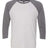 Next Level Unisex Triblend Three - Quarter Raglan T-Shirt - Next Level 6051 Premium Heather Sleeves/ Heather White Body XS Short Sleeve T-Shirts