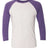 Next Level Unisex Triblend Three - Quarter Raglan T-Shirt - Next Level 6051 Purple Rush Sleeves/ Heather White Body XS Short Sleeve T-Shirts