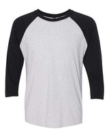 Next Level Unisex Triblend Three - Quarter Raglan T-Shirt - Next Level 6051 Vintage Black Sleeves/ Heather White Body XS Short Sleeve T-Shirts