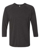 Next Level Unisex Triblend Three - Quarter Raglan T-Shirt - Next Level 6051 Vintage Black Sleeves/ Vintage Black Body XS Short Sleeve T-Shirts