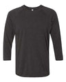 Next Level Unisex Triblend Three - Quarter Raglan T-Shirt - Next Level 6051 Vintage Black Sleeves/ Vintage Black Body XS Short Sleeve T-Shirts