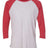 Next Level Unisex Triblend Three - Quarter Raglan T-Shirt - Next Level 6051 Vintage Red Sleeves/ Heather White Body XS Short Sleeve T-Shirts