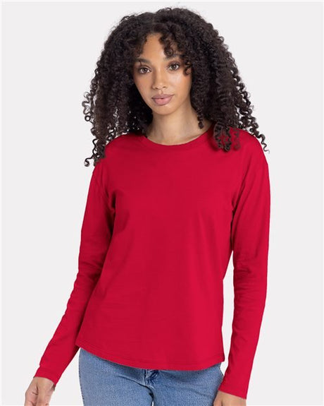 Next Level Women's Cotton Relaxed Long Sleeve T-Shirt - Next Level 3911 Black XS Long Sleeve T-Shirts