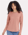 Next Level Women's Cotton Relaxed Long Sleeve T-Shirt - Next Level 3911 Desert Pink XS Long Sleeve T-Shirts