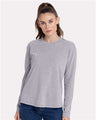 Next Level Women's Cotton Relaxed Long Sleeve T-Shirt - Next Level 3911 Heather Grey XS Long Sleeve T-Shirts