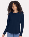 Next Level Women's Cotton Relaxed Long Sleeve T-Shirt - Next Level 3911 Midnight Navy XS Long Sleeve T-Shirts