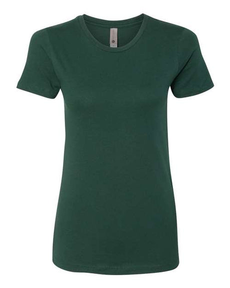 Next Level Women’s Cotton T-Shirt - Next Level 3900 Forest Green XS Short Sleeve T-Shirts