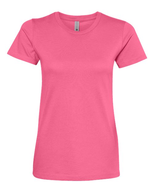 Next Level Women’s Cotton T-Shirt - Next Level 3900 Hot Pink XS Short Sleeve T-Shirts