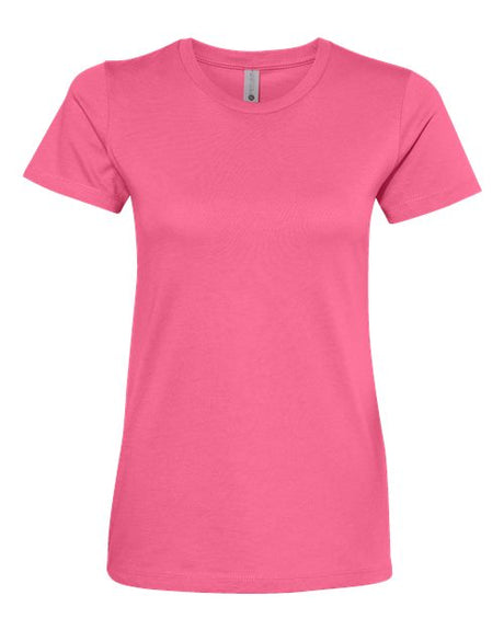 Next Level Women’s Cotton T-Shirt - Next Level 3900 Hot Pink XS Short Sleeve T-Shirts