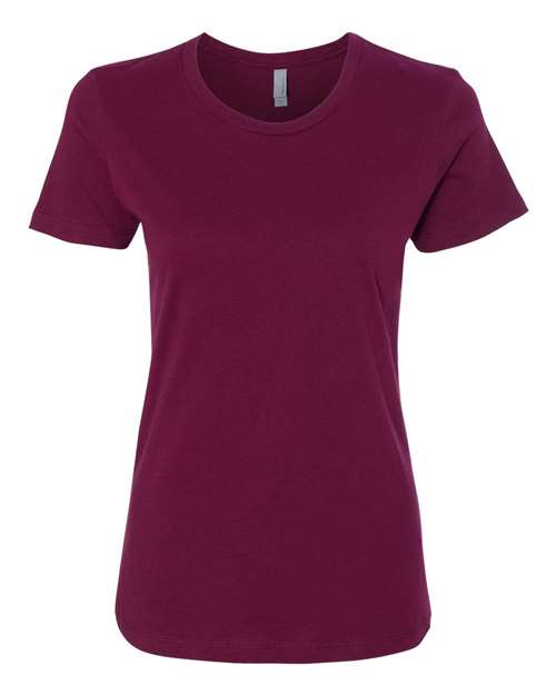 Next Level Women’s Cotton T-Shirt - Next Level 3900 Maroon XS Short Sleeve T-Shirts