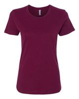 Next Level Women’s Cotton T-Shirt - Next Level 3900 Maroon XS Short Sleeve T-Shirts