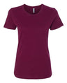 Next Level Women’s Cotton T-Shirt - Next Level 3900 Maroon XS Short Sleeve T-Shirts